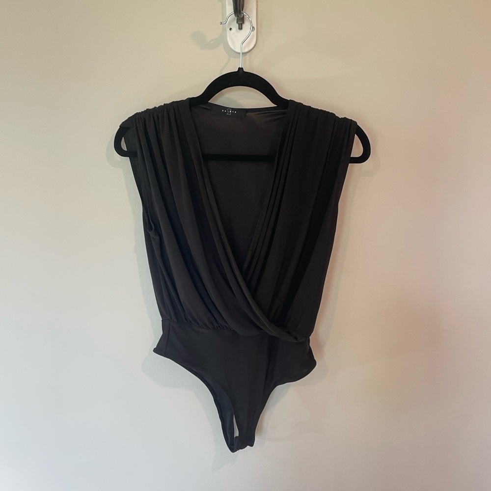 21 Saints Black Slit Bodysuit